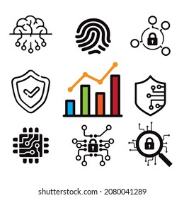 Icon Cyber Threat Intelligence, Cyber Security, Vector