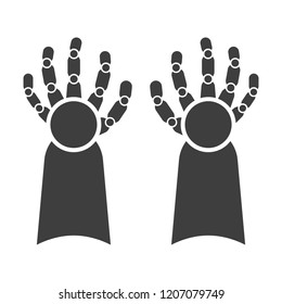 Icon cybernetic hands. Vector on white background