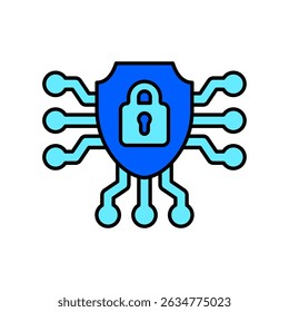 Icon a cybersecurity, isolated against a clean background.