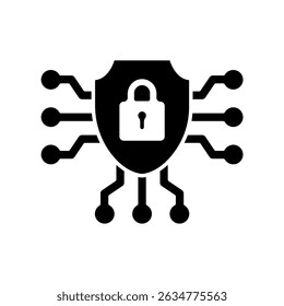 Icon a cybersecurity, isolated against a clean background.