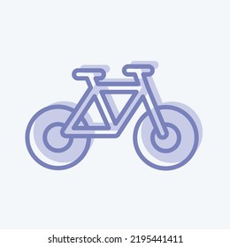 Icon Cycling. suitable for education symbol. two tone style. simple design editable. design template vector. simple illustration