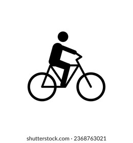 Icono del ciclista. ilustración plana sobre fondo blanco..eps