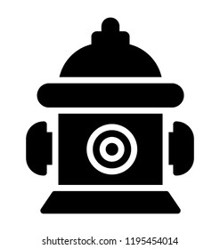 Icon of a cylinder having three joining points depicting fire hydrant