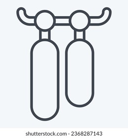 Icon Cylinders. related to Welder Equipment symbol. line style. simple design editable. simple illustration