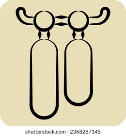 Icon Cylinders. related to Welder Equipment symbol. hand drawn style. simple design editable. simple illustration