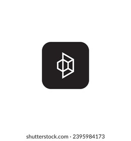 icon d modern, simple, abstract