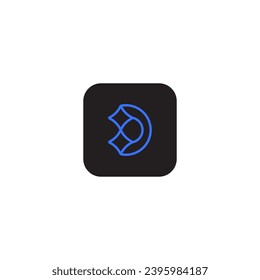 icon d modern, simple, abstract