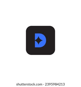 icon d modern, simple, abstract
