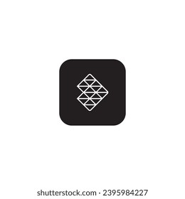 icon d modern, simple, abstract