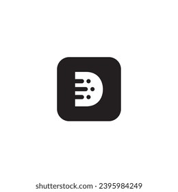 icon d modern, simple, abstract