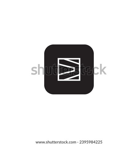 icon d modern, simple, abstract