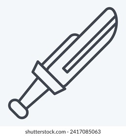 Icon Dagger. related to Weapons symbol. line style. simple design editable. simple illustration