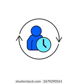 Icon a daily routine, isolated against a clean background.