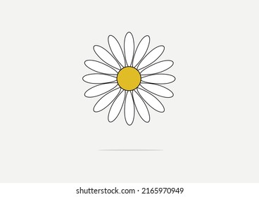 icon daisy flower vector art design hand drawn