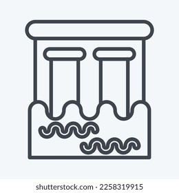Icon Dam. related to Environment symbol. line style. simple illustration. conservation. earth. clean