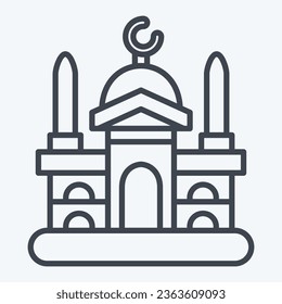 Icon Damascus. related to Capital symbol. line style. simple design editable. simple illustration