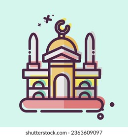 Icon Damascus. related to Capital symbol. MBE style. simple design editable. simple illustration