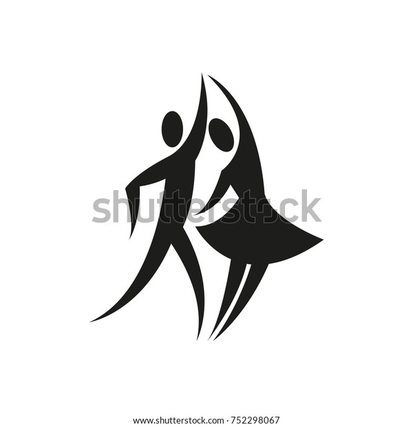 Icon Dancing Couple Stock Vector (Royalty Free) 752298067