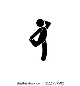 icon dancing man, pictogram dance, human symbol, stick figure silhouette