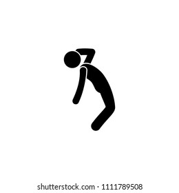 icon dancing man, pictogram dance, human symbol, stick figure silhouette