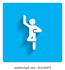 Icon of dancing man silhouette
