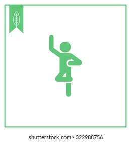 Icon of dancing man silhouette