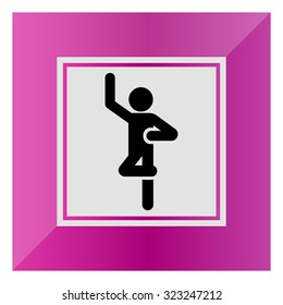Icon of dancing man silhouette