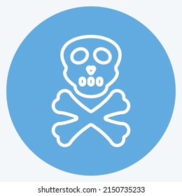 Icon Danger. suitable for disasters symbol. blue eyes style. simple design editable. design template vector. simple symbol illustration