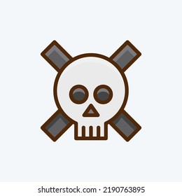 Icon Dangerous. suitable for Security symbol. flat style. simple design editable. design template vector. simple illustration