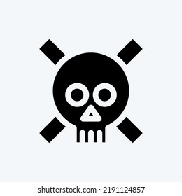 Icon Dangerous. suitable for Security symbol. glyph style. simple design editable. design template vector. simple illustration