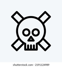 Icon Dangerous. suitable for Security symbol. line style. simple design editable. design template vector. simple illustration