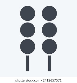 Icon Dango. related to Sakura Festival symbol. glyph style. simple design editable. simple illustration