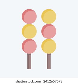 Icon Dango. related to Sakura Festival symbol. flat style. simple design editable. simple illustration