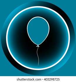 Icon dark blue balloon