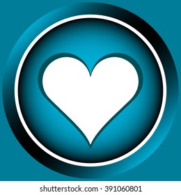 Icon of dark contour heart