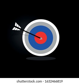 icon dart aim circle arrow vektor