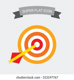 Icon of dart arrow hitting target