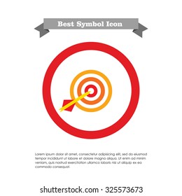 Icon of dart arrow hitting target