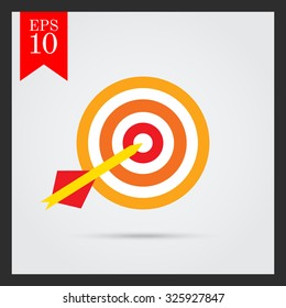 Icon of dart arrow hitting target