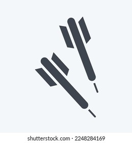 Icon Darts. related to Sports Equipment symbol. glyph style. simple design editable. simple illustration