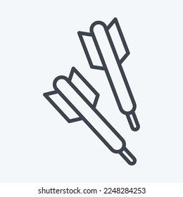 Icon Darts. related to Sports Equipment symbol. line style. simple design editable. simple illustration