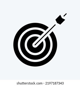 Icon Darts. suitable for Healthy symbol. glyph style. simple design editable. design template vector. simple illustration
