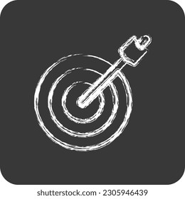 Icon Darts. suitable for Healthy symbol. chalk Style. simple design editable. design template vector