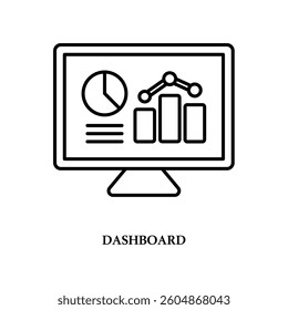 Icon a dashboard, isolated against a clean background.
