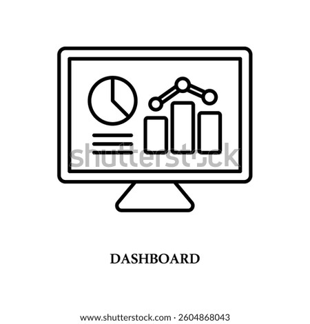 Icon a dashboard, isolated against a clean background.