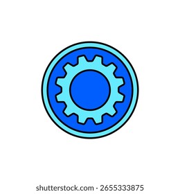 Icon a dashed gear, isolated against a clean background.
 - Powered by Shutterstock - Get 15% off with code: PIKWIZARD15