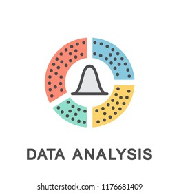 Icon data analysis. Extracting useful information from the database for decision making. The thin contour lines with color fills.