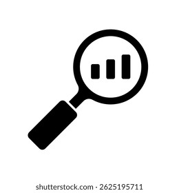 Icon a data analysis, isolated against a clean background.