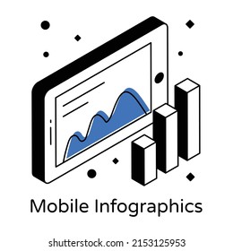 An icon of data analysis isometric design 

