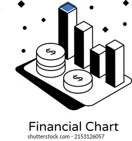 An icon of data analysis isometric design 

